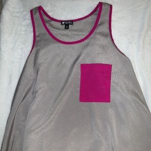 Grey/Magenta Top